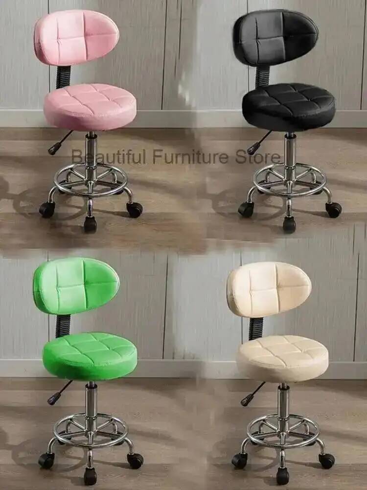 Leatherwork Tattoo - Tabouret de Salon de Coiffure Nordique