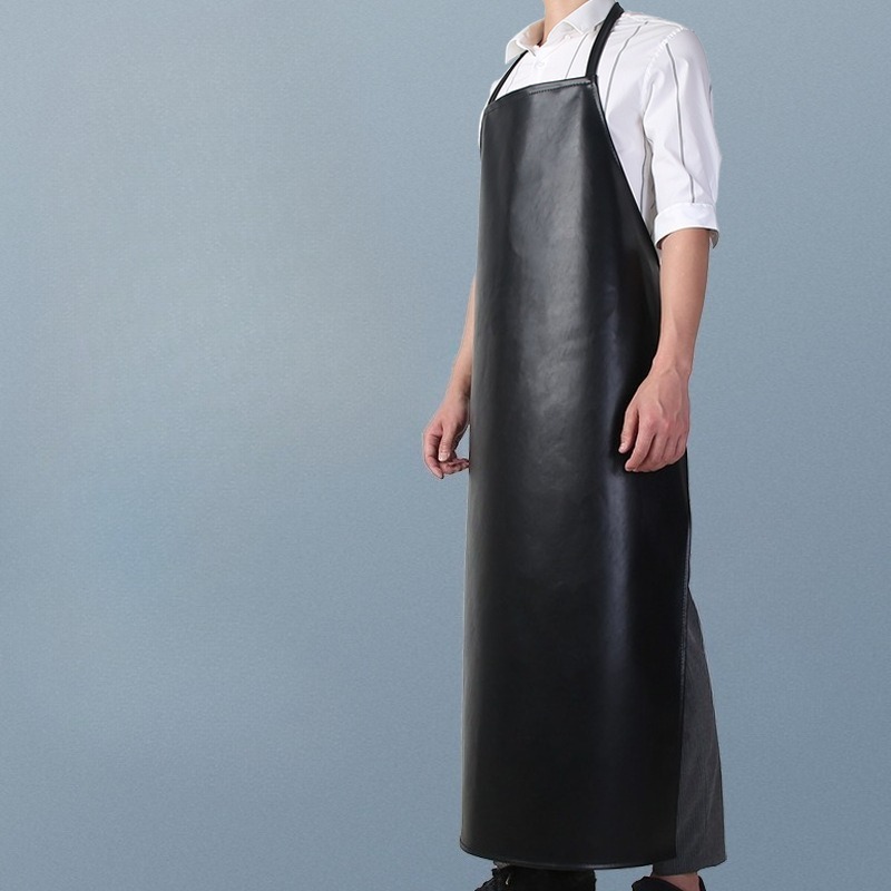 Leatherwork Apron - Tablier en cuir souple noir pour