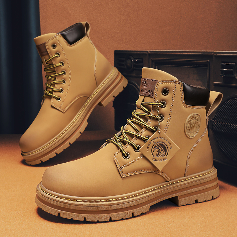 Youtube Leatherwork - Bottes pour hommes, résistantes à l'usure,