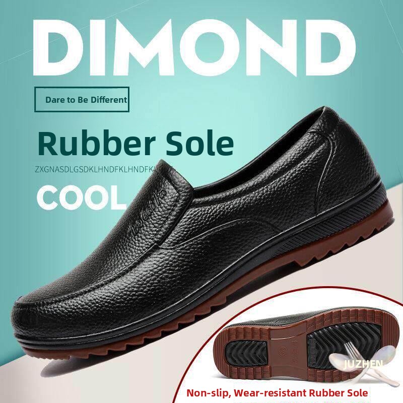 Youtube Leatherwork - Chaussures de chef pour hommes, antidérapantes,