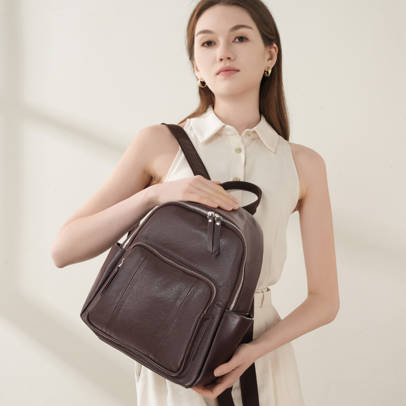 Leather Work Rucksack - Sac à dos Zency pour femmes,