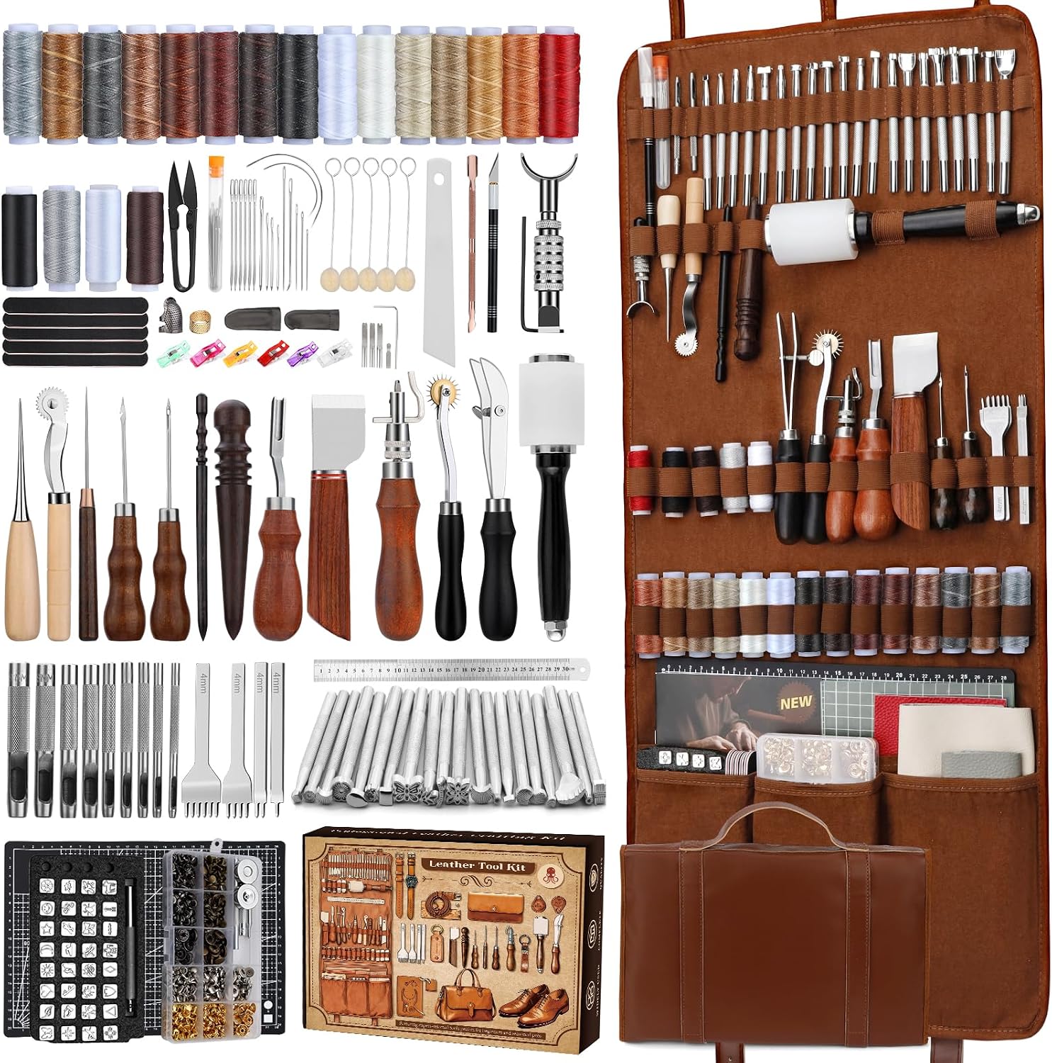 Leatherwork Craft - Kit de travail du cuir, outils