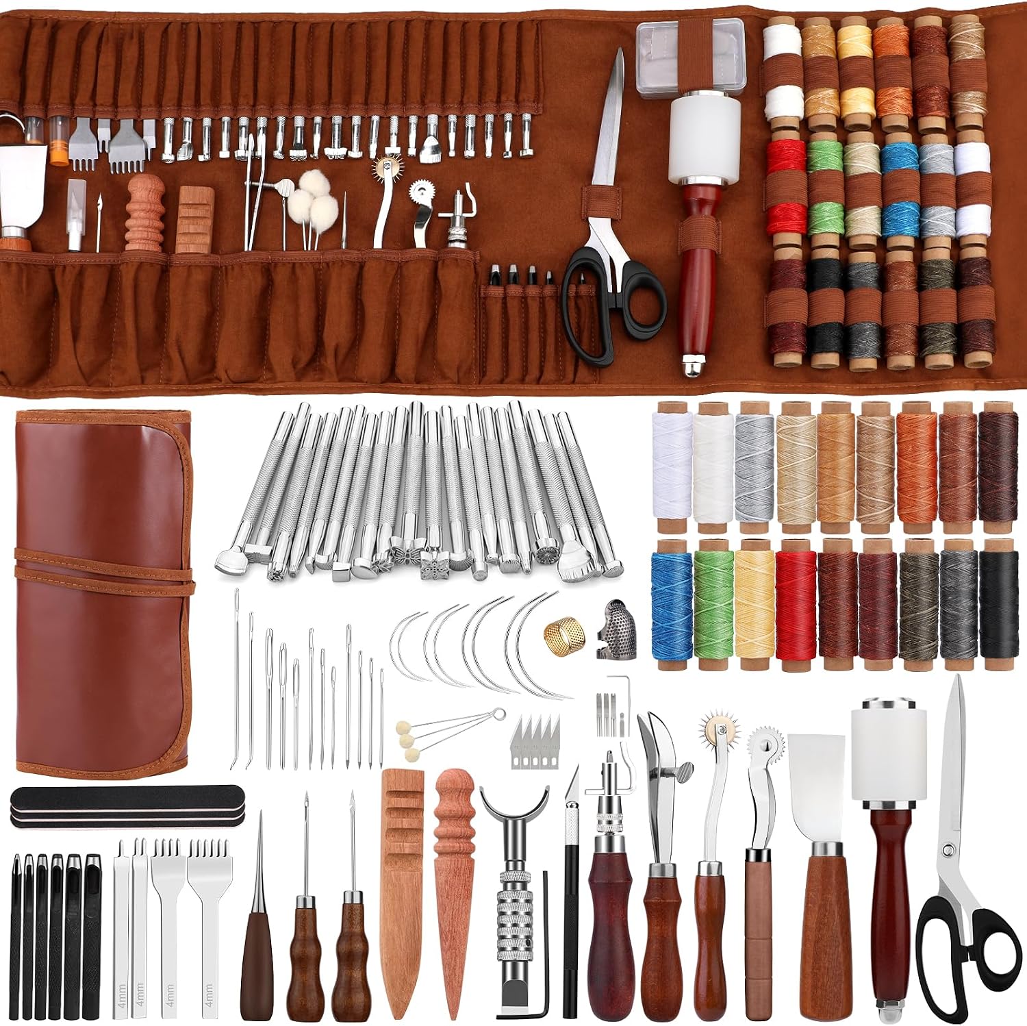 Leatherwork Essentials - Kit d'outils de travail du cuir