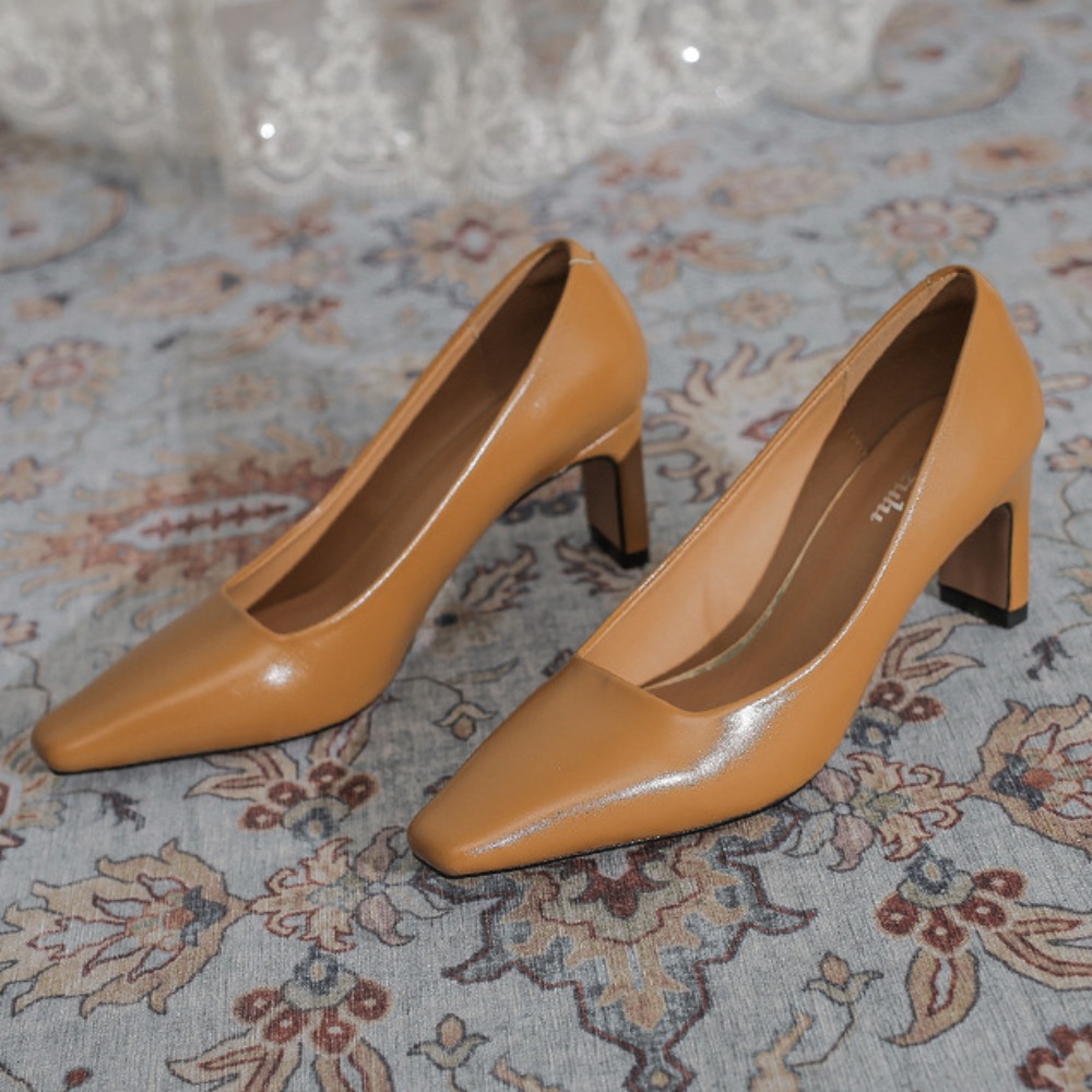 Chaussures en cuir à talons ha - Leather Work Women Shoes avis et prix