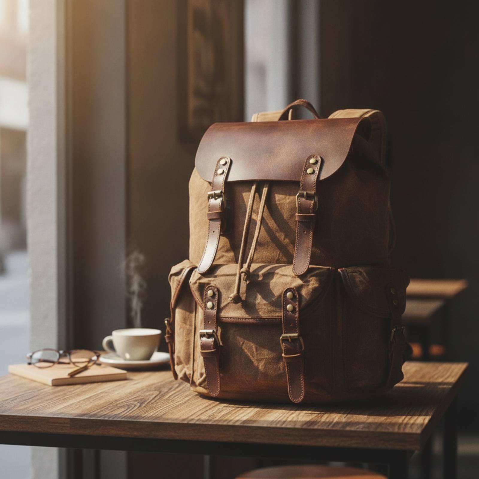Sac de voyage en toile, sac à  - Leather Work Rucksack avis et prix
