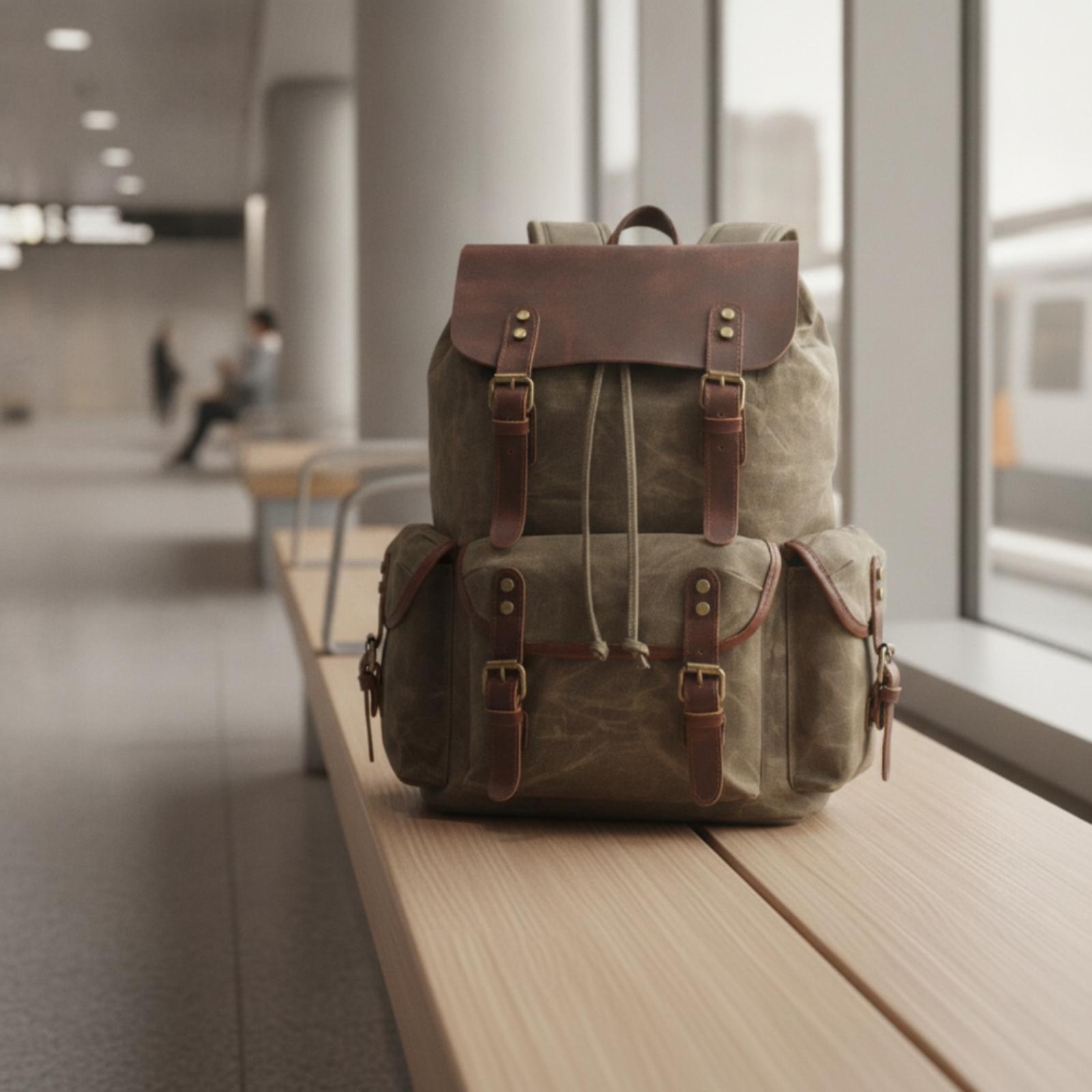 Sac de voyage en toile, sac à  - Leather Work Rucksack avis et prix