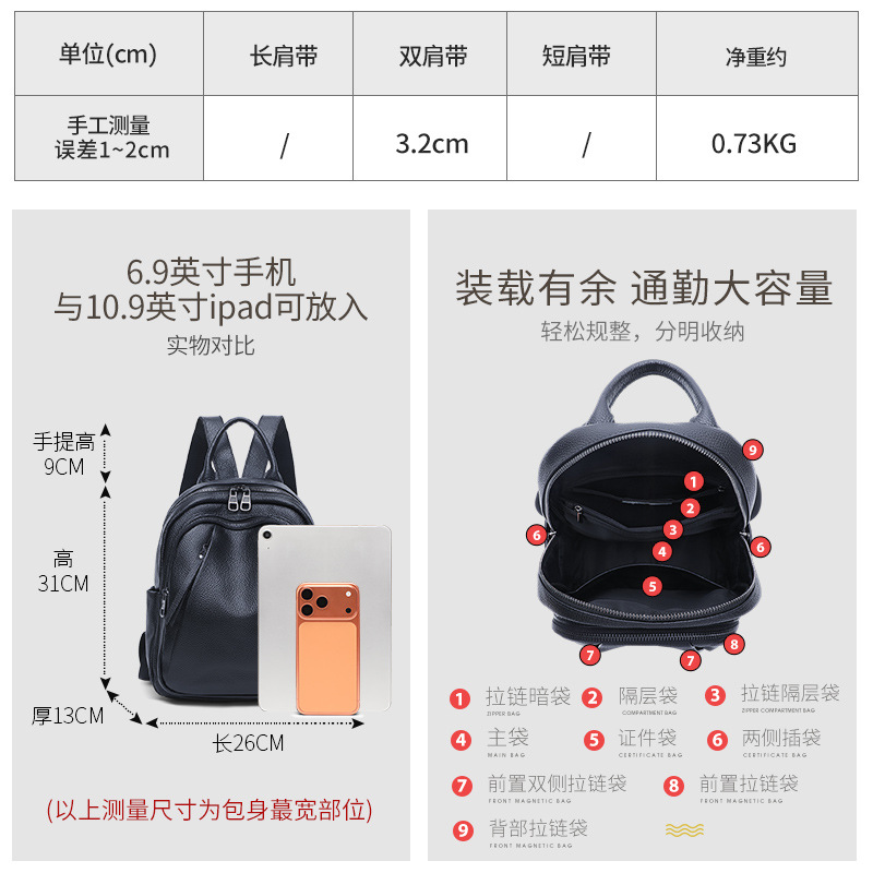 Sac à dos en cuir grande capac - Leather Work Rucksack avis et prix