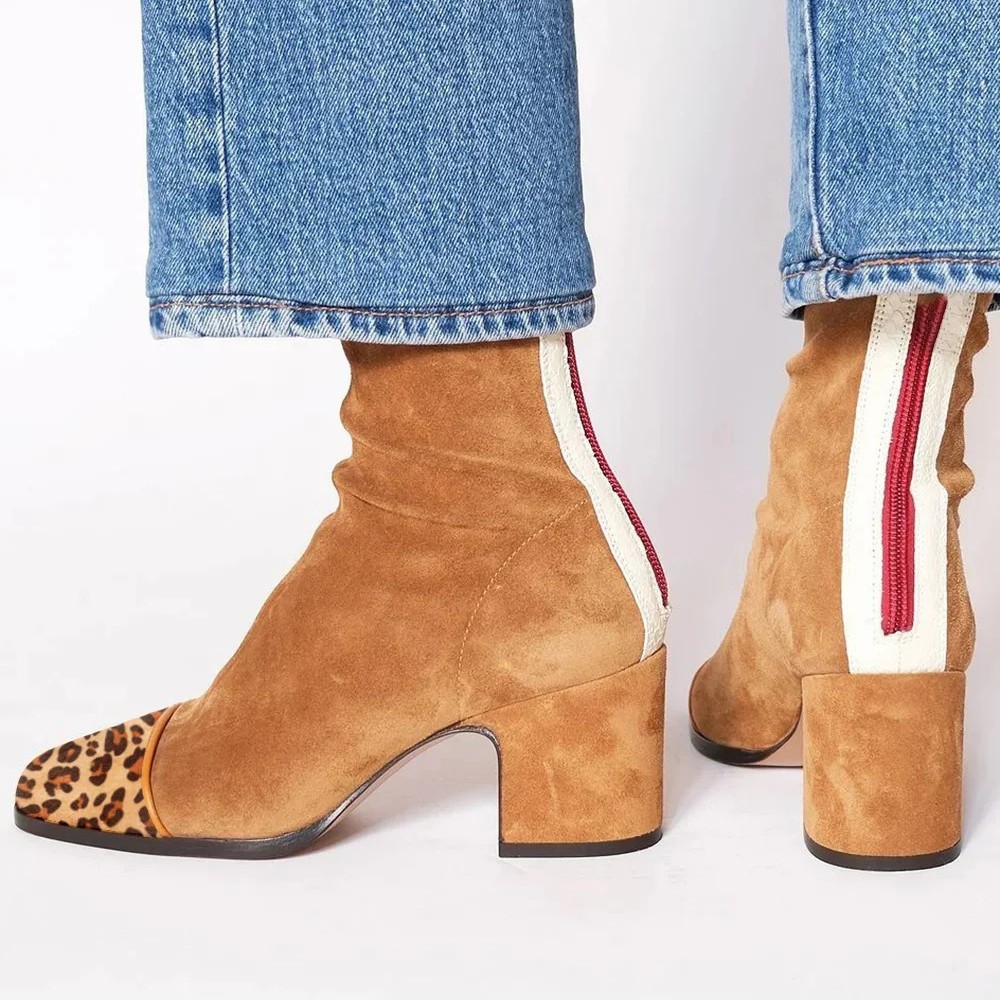 Bottes en cuir suédé pour femm - Leather Work Women Shoes avis et prix