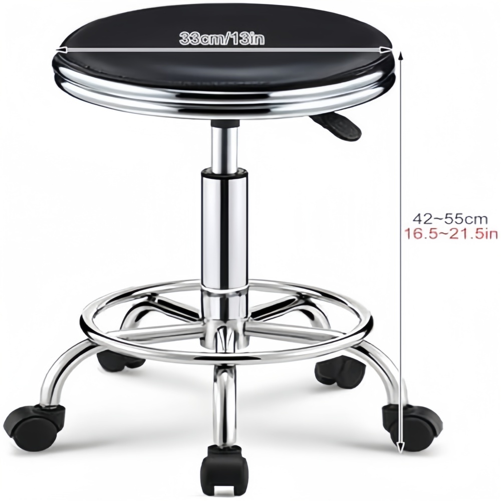 Tabouret roulant rond avec rep - Leatherwork Tattoo avis et prix