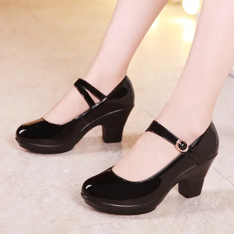 Escarpins Mary Jane à talon bl - Leather Work Women Shoes avis et prix