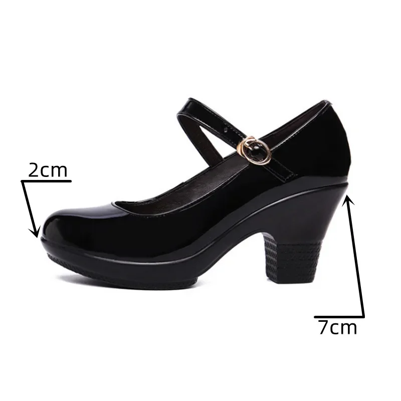 Escarpins Mary Jane à talon bl - Leather Work Women Shoes avis et prix