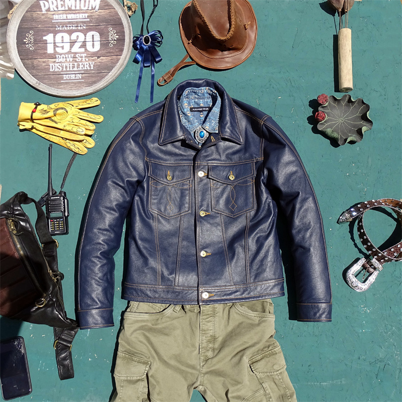   Blouson en cuir véritable Kn - Leather Work Jeans avis et prix