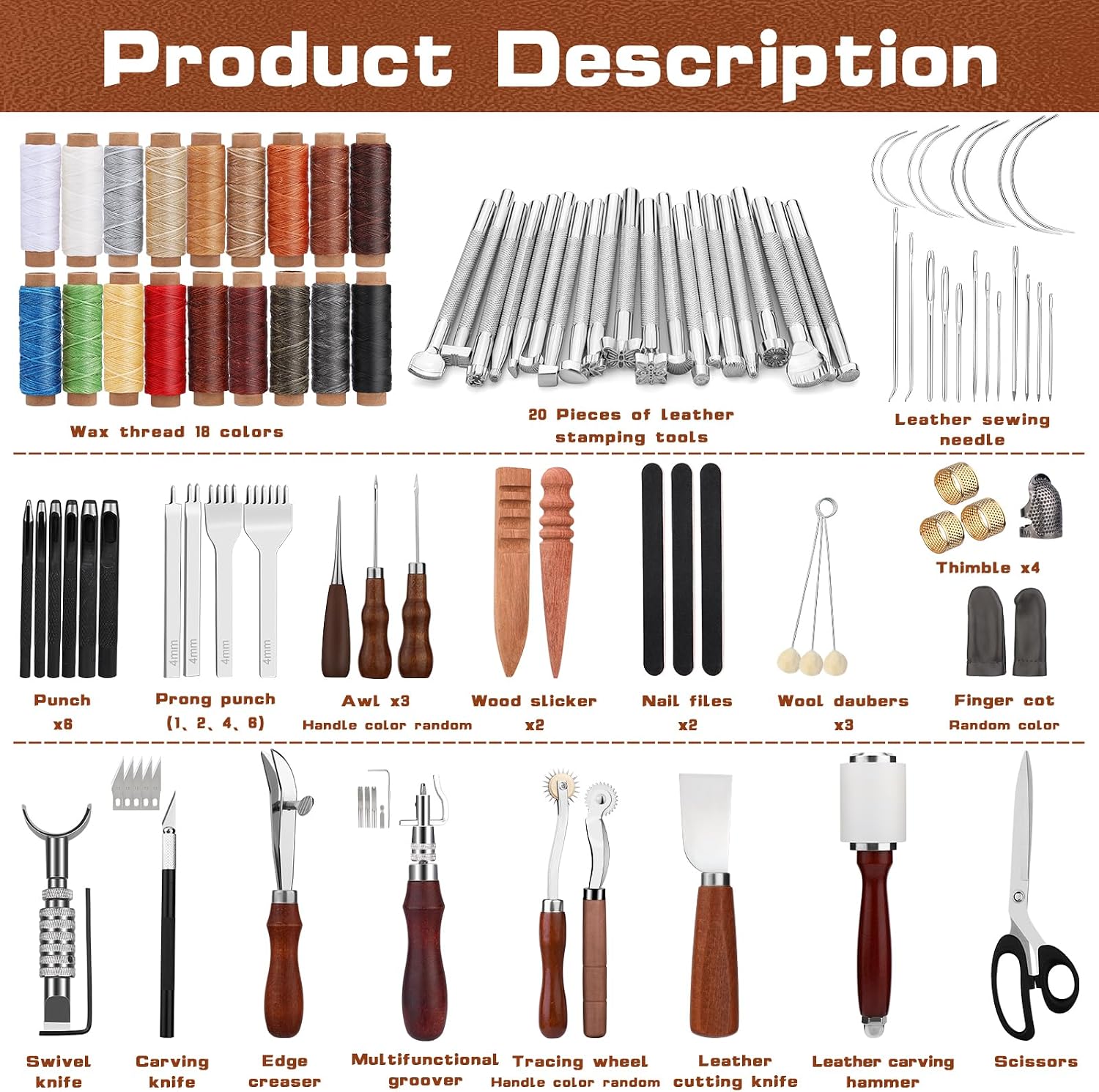 Kit d'outils de travail du cui - Leatherwork Essentials avis et prix