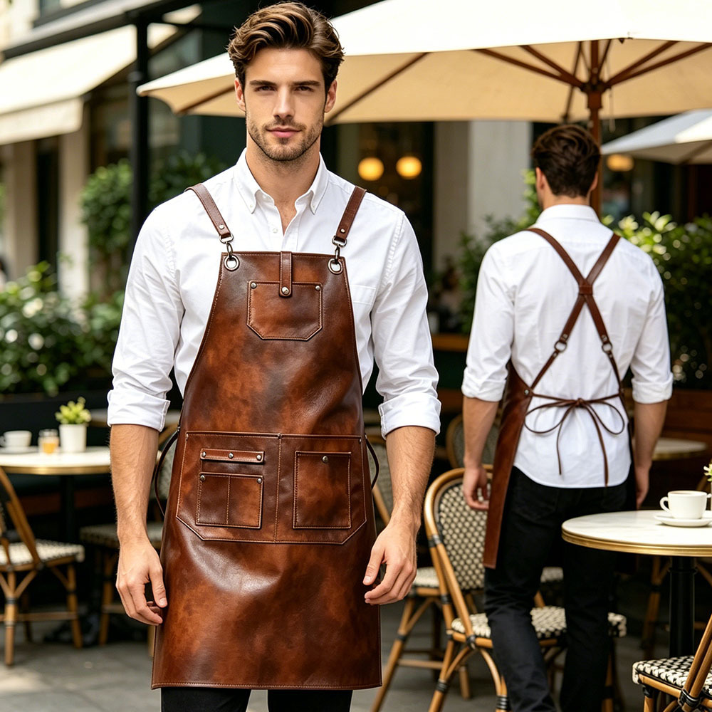 Tablier en cuir PU imperméable - Leatherwork Apron avis et prix