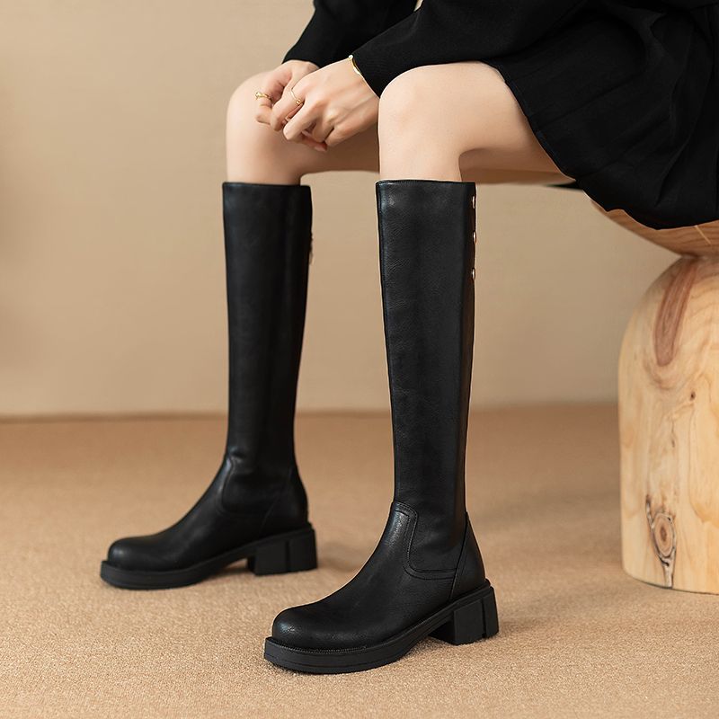 Automne hiver talon moyen dame - Leather Work Women Shoes avis et prix